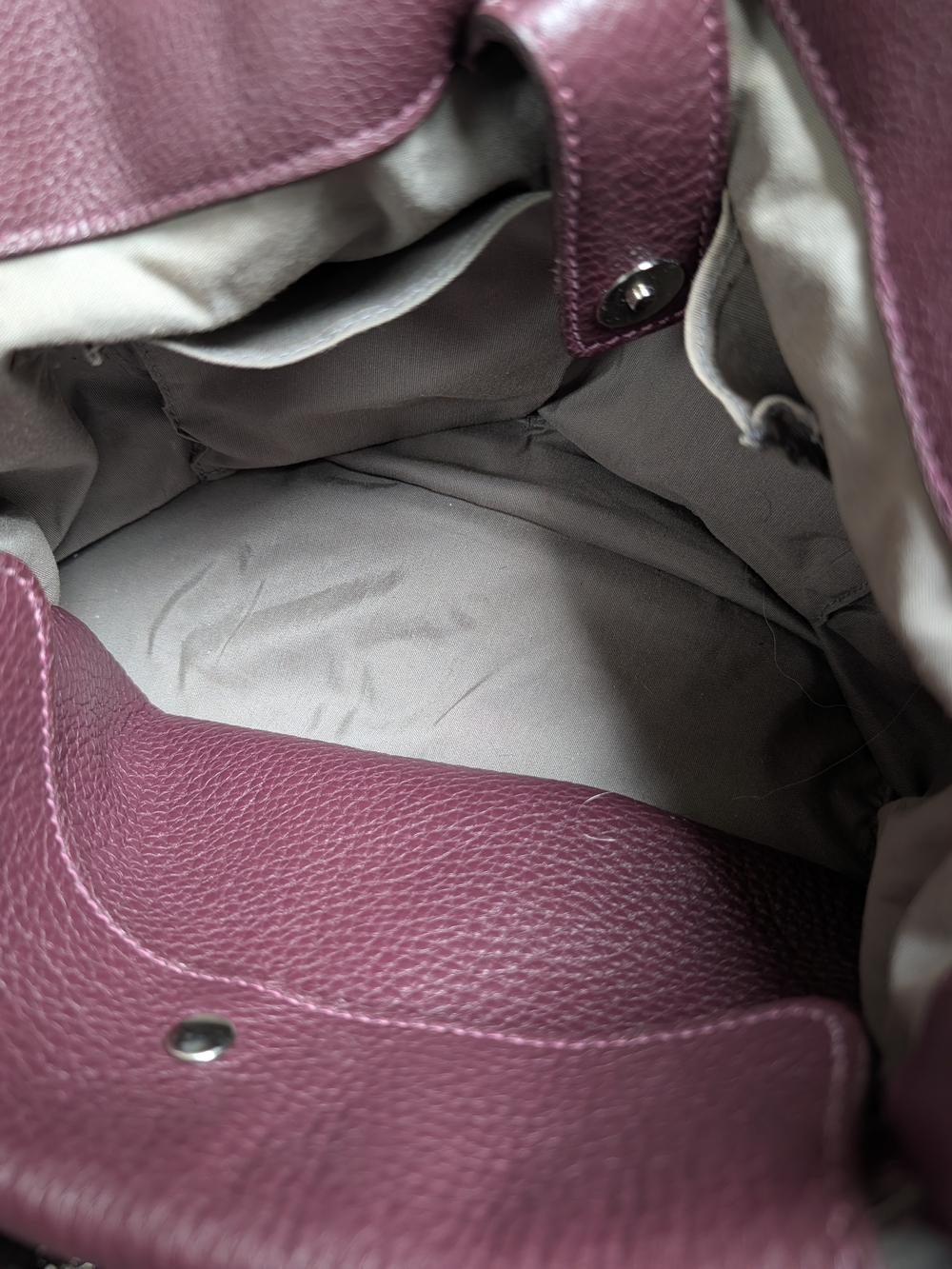 Vintage Roots Leather Satchel Burgundy/Plum - Picture 15 of 15